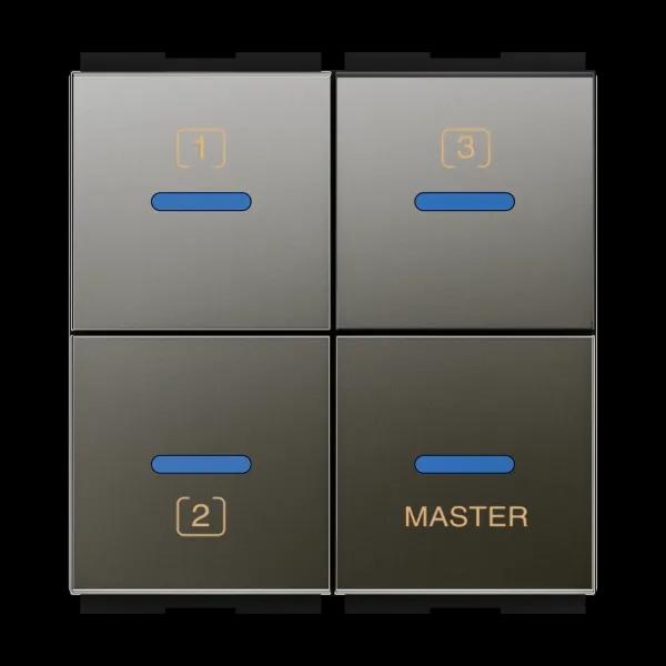 GM Modular Touch - 3 Switch With Master - 2M 6A Each AA 2 204 - Graphite Magnesia