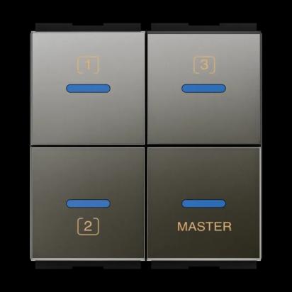 GM Modular Touch - 3 Switch With Master - 2M 6A Each AA 2 204 - Graphite Magnesia by GM Modular : Colours available: DimGray