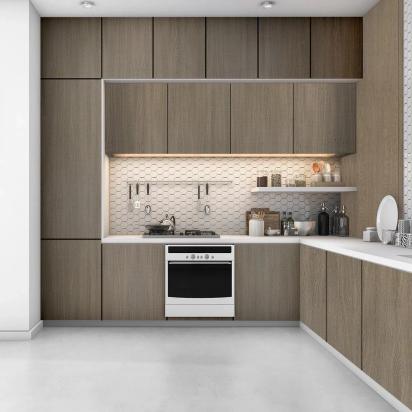 Woodgrain 3306 Chafed Ash - CHW Laminate by Mikasa Laminates for Multipurpose : Colours available: Brown