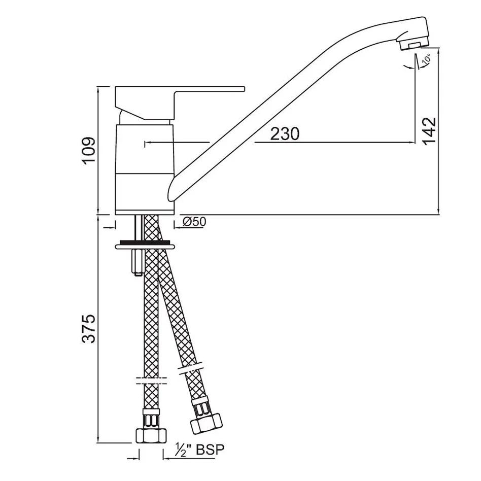 Jaquar Single Lever Sink Mixer - FUS-CHR-29173B 1