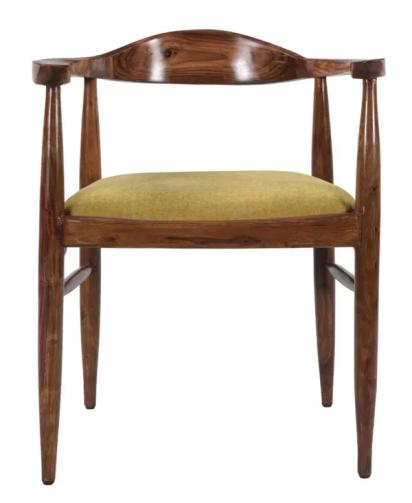 Natural Living Wooden Fab Round Back Dining Chair 1
