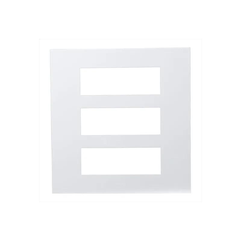 Orpat Platinum Series Plate with Frame 18 Module Case and Cover OPCC7687 White (Pack of 5)