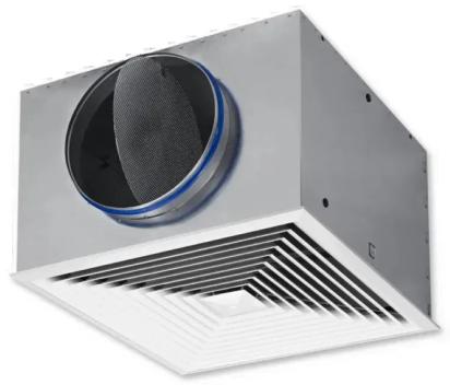 Trox DLQ for Four-Way Horizontal Supply Air Discharge, with Fixed Air Control Blades – Sheet Steel Diffuser Face by Trox 4 4
