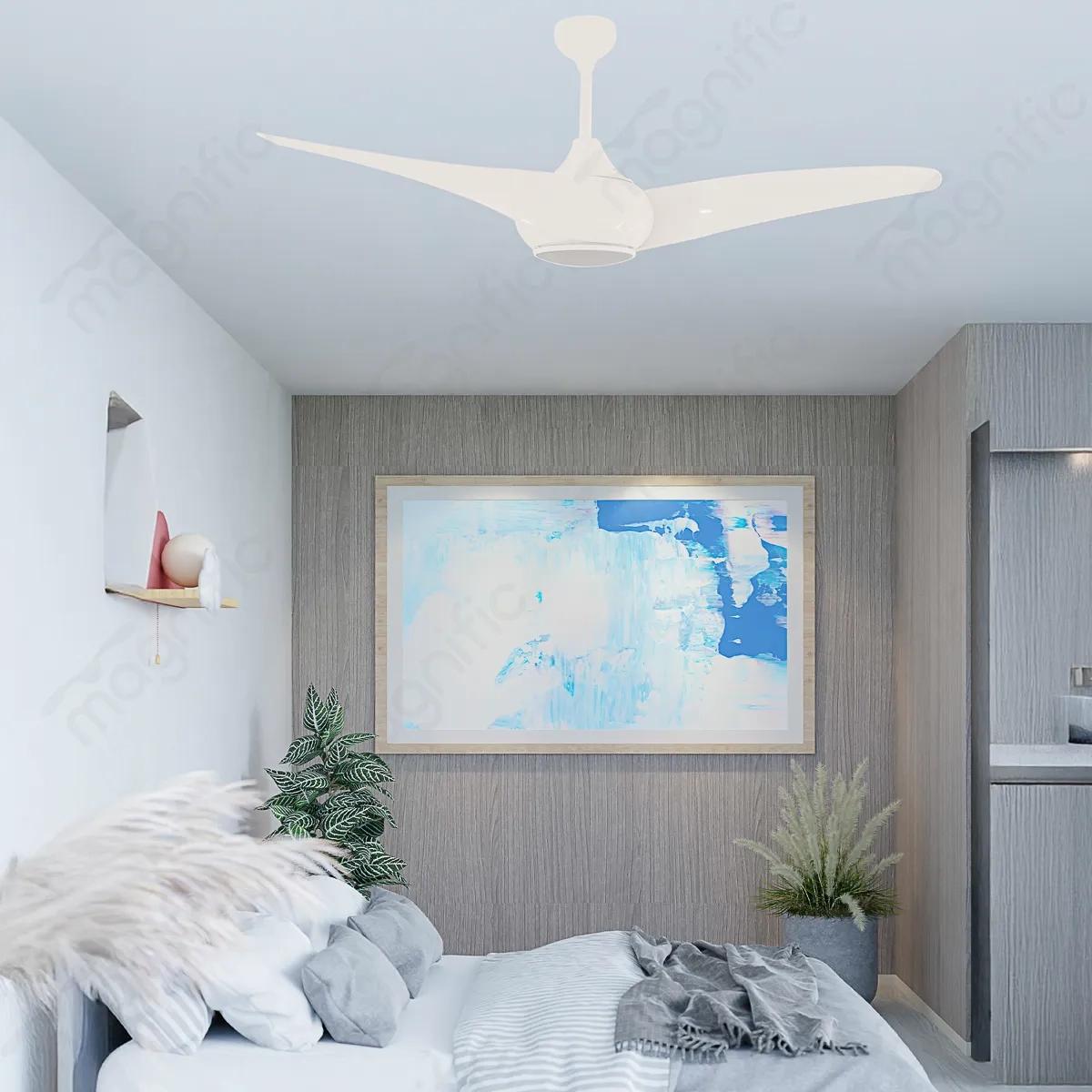 Magnific Windmill – 50″ Modern Ceiling Fan with LED Light | Remote Control - White
