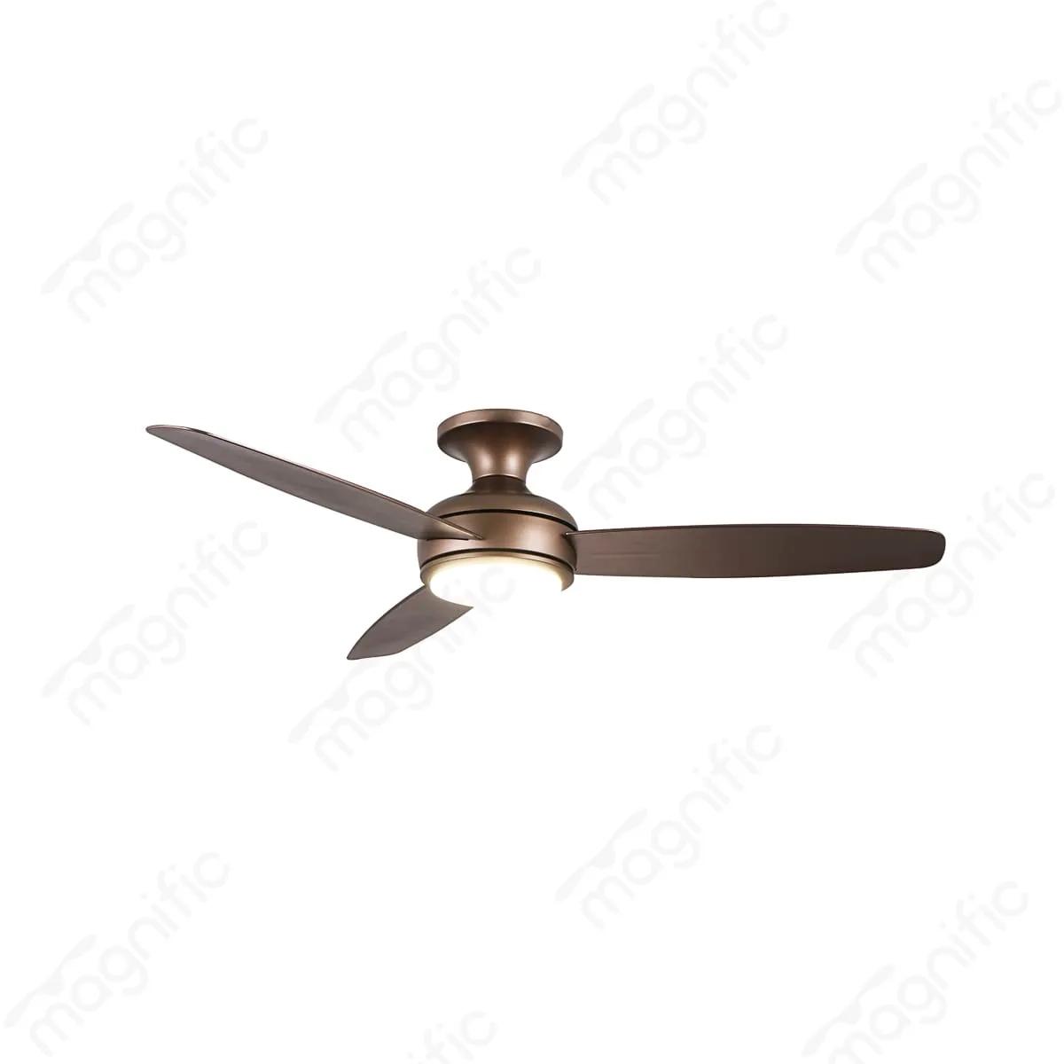 Magnific Maestro – 47″ Modern Hugger Fan with LED Light for Low Ceilings - Brown 1