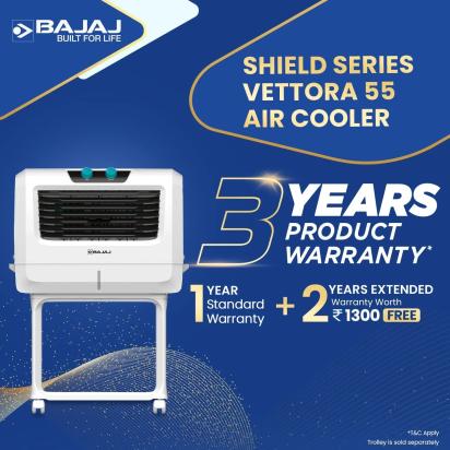 Bajaj Shield Series Vettora 55 - Air Cooler by Bajaj : Colours available: White 6 1