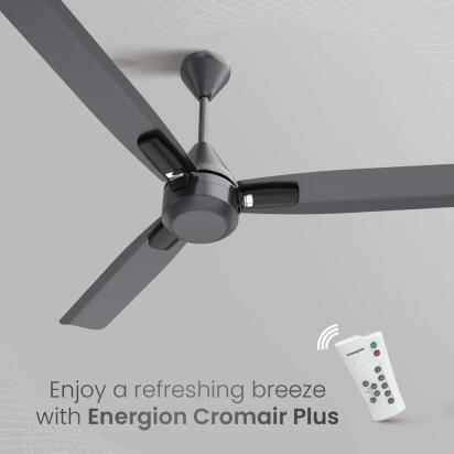 Crompton Energion Cromair Plus BLDC Ceiling Fan - Titanium Effect by Crompton : Colours available: BlackChrome 1 1