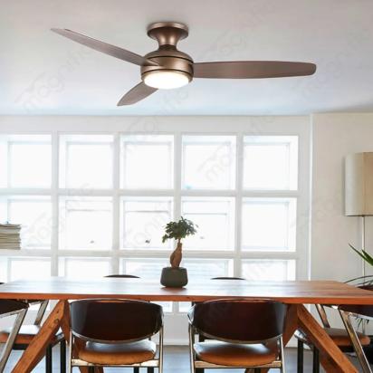 Magnific Maestro – 47″ Modern Hugger Fan with LED Light for Low Ceilings - Brown by Magnific : Colours available: Brown