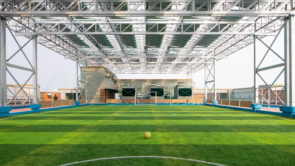 Outdoor Football Court at Ahmedabad University Centre