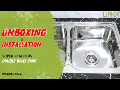 Lipka Square Double Bowl Kitchen Sink (45 x 20 x 9 Inches) video thumbnail