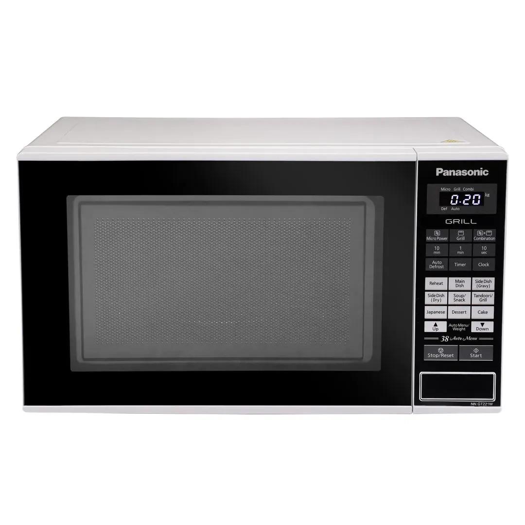 Panasonic 20L Grill Microwave Oven (NN-GT221WFDG, White, Power Grill, Auto Defrost, 38 Auto Cook Menus) 1