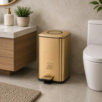 Perk Regent Dustbin 12 Litre - Gold