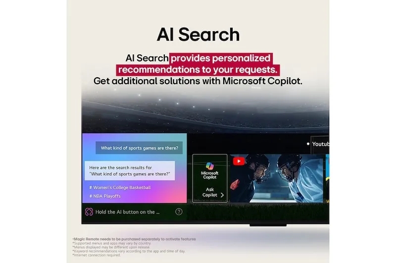 LG 139 cm (55) 4K UHD AI UA8250 Smart TV with α7 AI Processor Gen8, Filmmaker Mode with Dolby Atmos, 2025 by LG : Colours available: Black 13 8