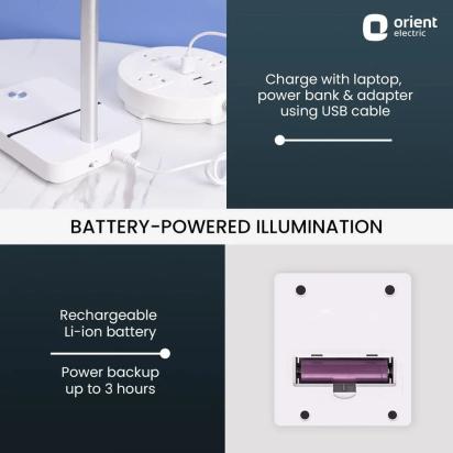 Orient Electric Linear Emergency Desk Lamp 3W by Orient Electric : Colours available: White 1 2