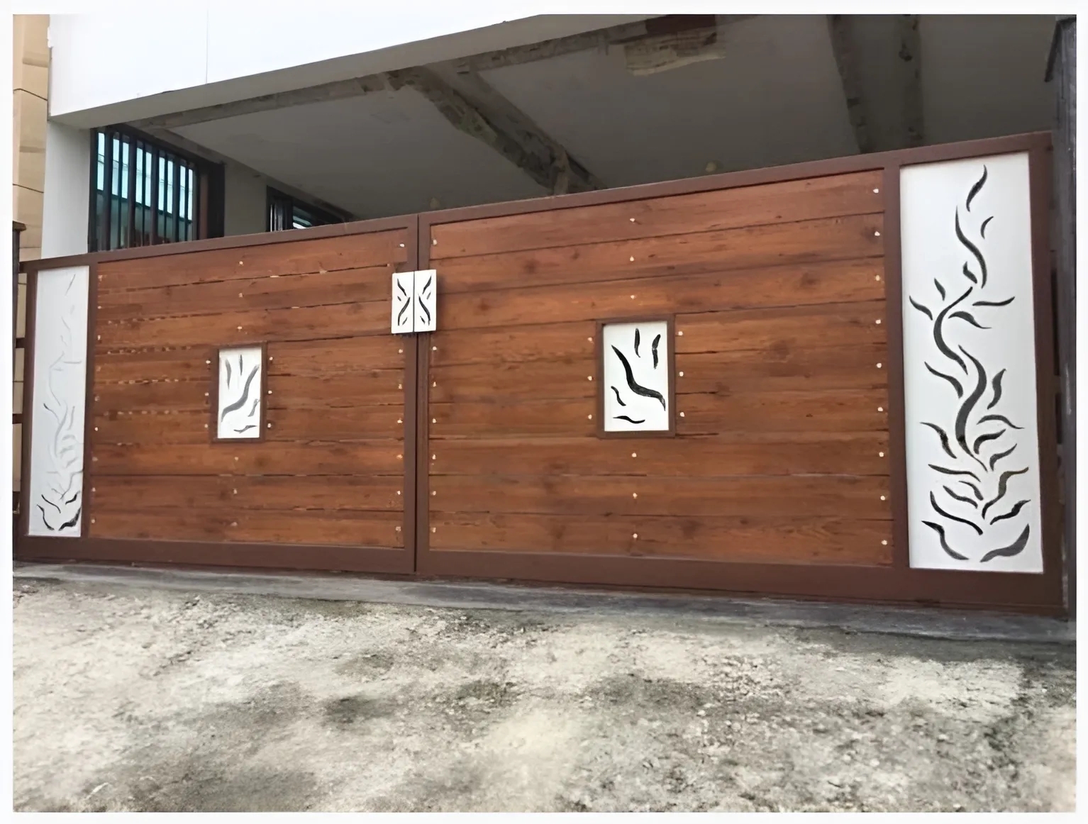Tech Mild Steel Laser Cut and HPL Sheet Swing Gate 065 by Mr.Tech 2 2
