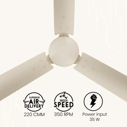 Crompton Energion Hyperjet smart BLDC Ceiling Fan - Ivory by Crompton : Colours available: Ivory 2 6