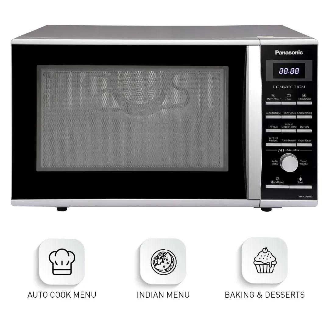 Panasonic 27L Convection Microwave Oven (NN-CD674MFDG, Silver, Rotisserie, Crispy Tawa, Magic Grill, Zero Oil Recipes) 3