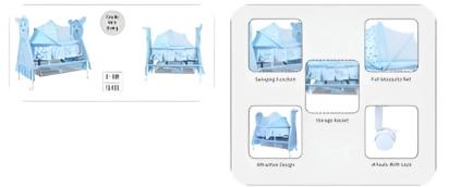 1st Step Cradle With Swing, Mosquito Net And Storage Basket-Blue 3