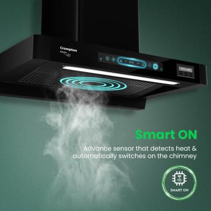 Crompton Sylvaire (Box) Chimney | Filterless 75CM by Crompton : Colours available: Black 11 3