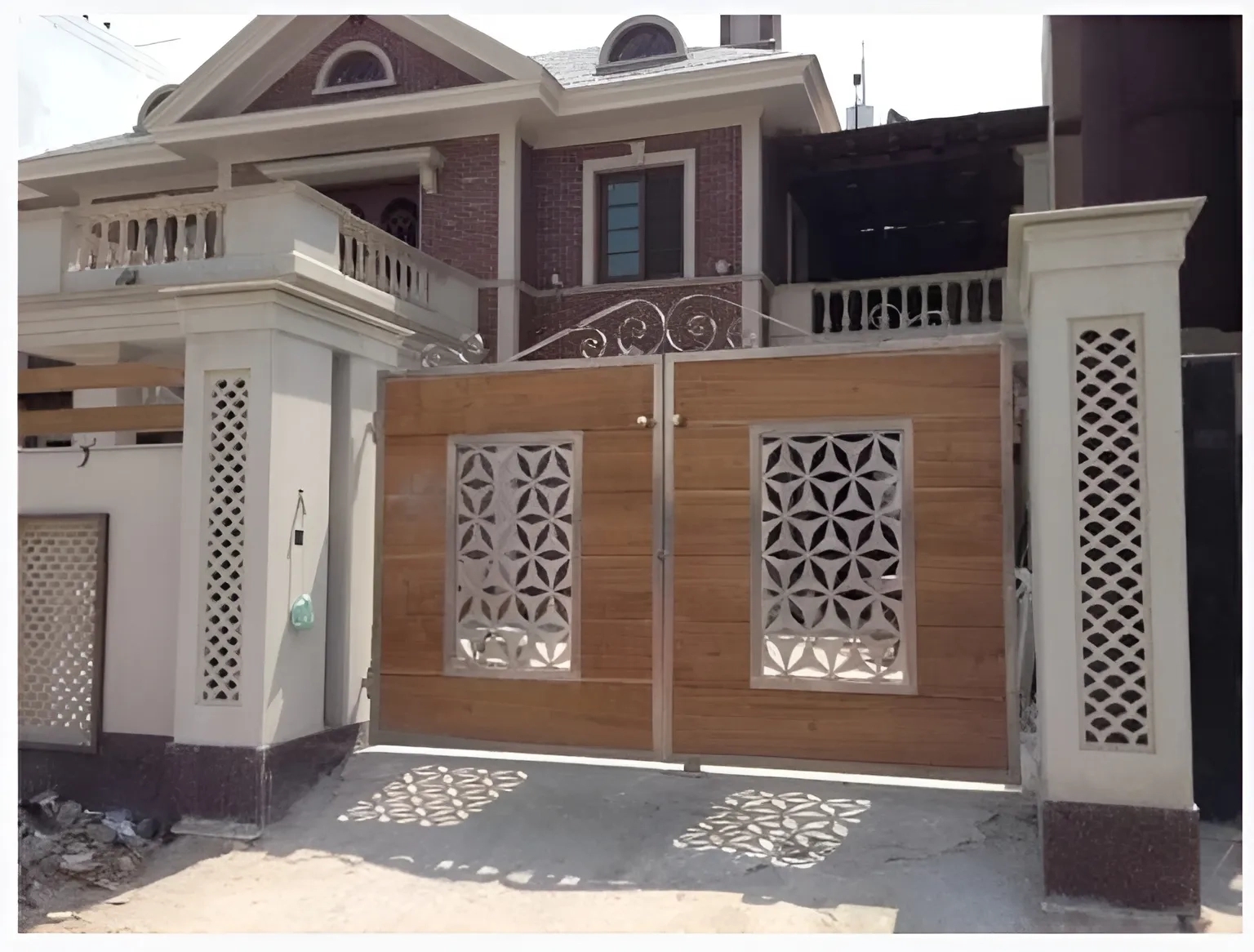 Tech Mild Steel Laser Cut and HPL Sheet Swing Gate 065 by Mr.Tech