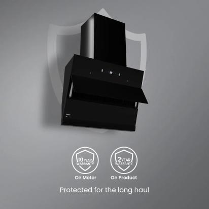 Crompton Eliteo Inclined Filterless Chimney 60cm by Crompton : Colours available: Black 13 5