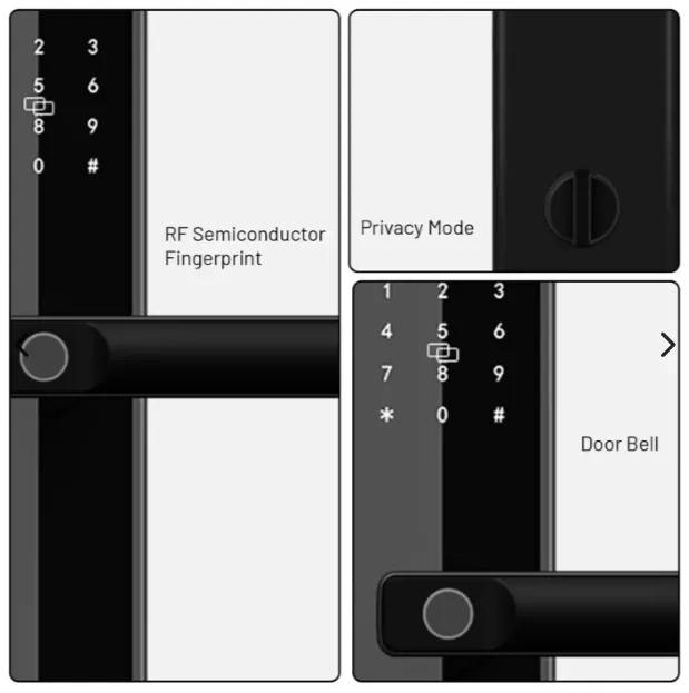 AceLine A2 Sweden Alpha 10 Smart Digital Door Lock by Aceline : Colours available: Black 1 4