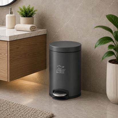Perk Serene Dustbin 12 Litre - Titanium Grey