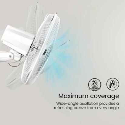 Crompton Hispeed Gale Plus Wall Mounted Fan - White by Crompton : Colours available: White 10 2