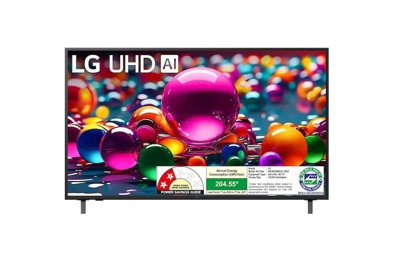LG 139 cm (55) 4K UHD AI UA8250 Smart TV with α7 AI Processor Gen8, Filmmaker Mode with Dolby Atmos, 2025
