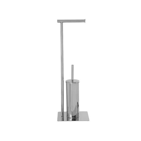 Perk Floor Standing Roll Holder With Toilet Brush Set 1