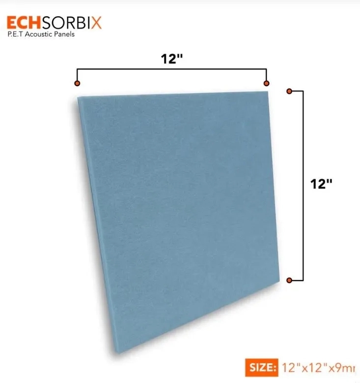 Echsorbix PET Acoustic Wall Panels Light Blue by MMT Acoustix : Colours available: Turquoise 2 2