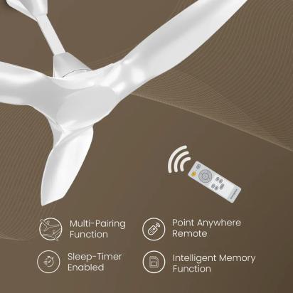 Crompton SilentPro Enso Smart BLDC Ceiling Fans - All White by Crompton : Colours available: White 4 3