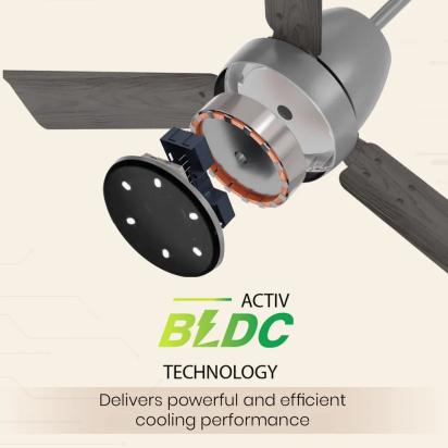 Crompton Energion NITEO BLDC Ceiling Fan - Burnt Driftwood by Crompton : Colours available: SlateGray 3 3