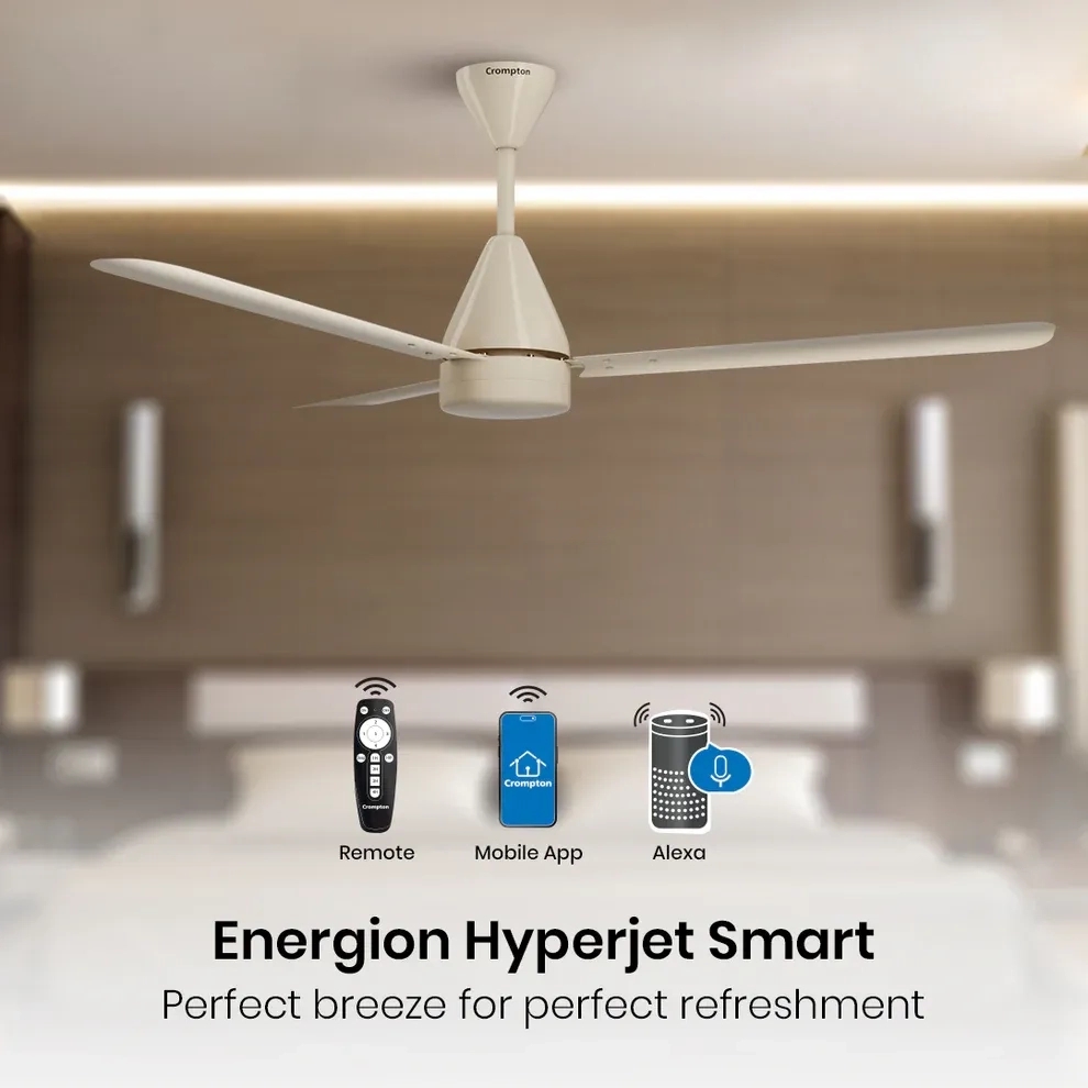 Crompton Energion Hyperjet smart BLDC Ceiling Fan - Ivory by Crompton : Colours available: Ivory 14 1