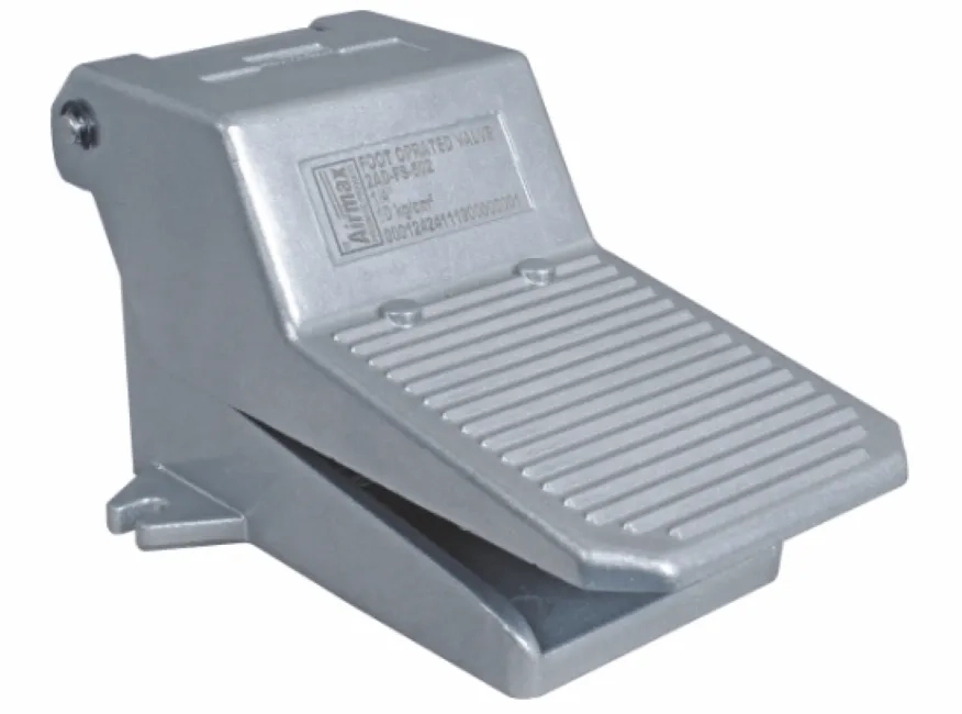 Airmax 5/2 Foot Operated Valves (Detent / Spring Return) by Airmax Pneumatics : Colours available: Silver 2 2
