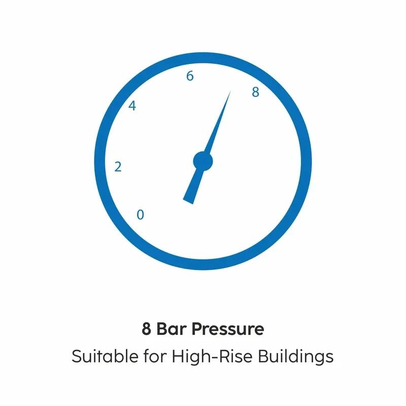 Glen Storage Water Heater 8 Bar Pressure Incoloy Element and Polymer Coated Tank, Temperature Setting Knob - 10 Litre (WH-7058VWH) 3