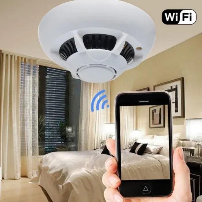 Spy World Smoke Detector 4K FHD Camera with Wi-Fi Mobile Connect, Live Streaming Audio & Video Recording, 24×7 Hours Audio Video Recorder with Human Detection Security Camera
