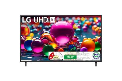 LG 164 cm (65) 4K UHD AI UA8250 Smart TV with α7 AI Processor Gen8, Filmmaker Mode with Dolby Atmos, 2025 by LG : Colours available: Black