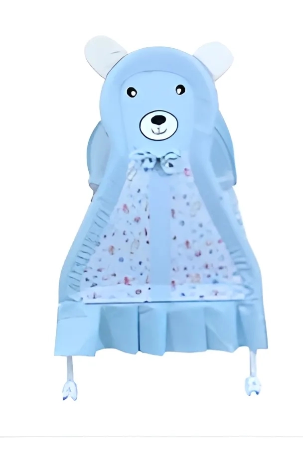1st Step Cradle With Swing, Mosquito Net And Storage Basket-Blue 2