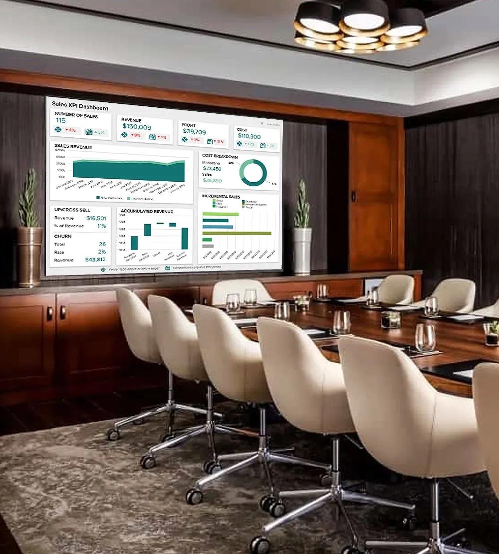 Nevon Express Boardroom Conference Room LED Display System for Video Conferencing & Presentations 1