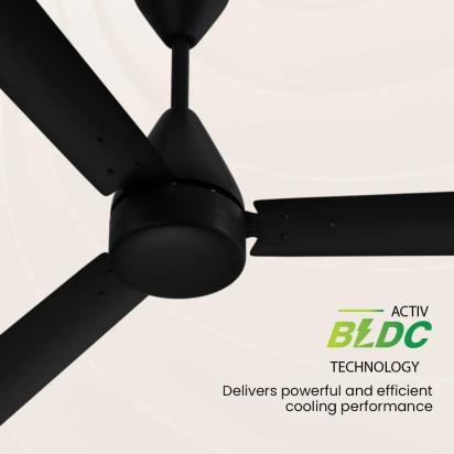 Crompton Energion Cookie BLDC Ceiling Fan - Metallic Magic Brown by Crompton : Colours available: WoodyBrown 15 5