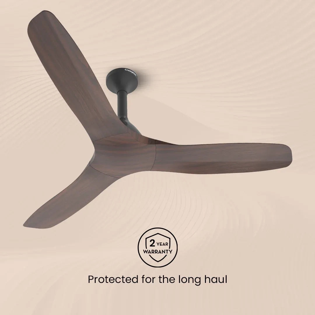 Crompton Silent Pro Fluido Wave 900mm - Sheesham Wood by Crompton : Colours available: WoodyBrown 13 5