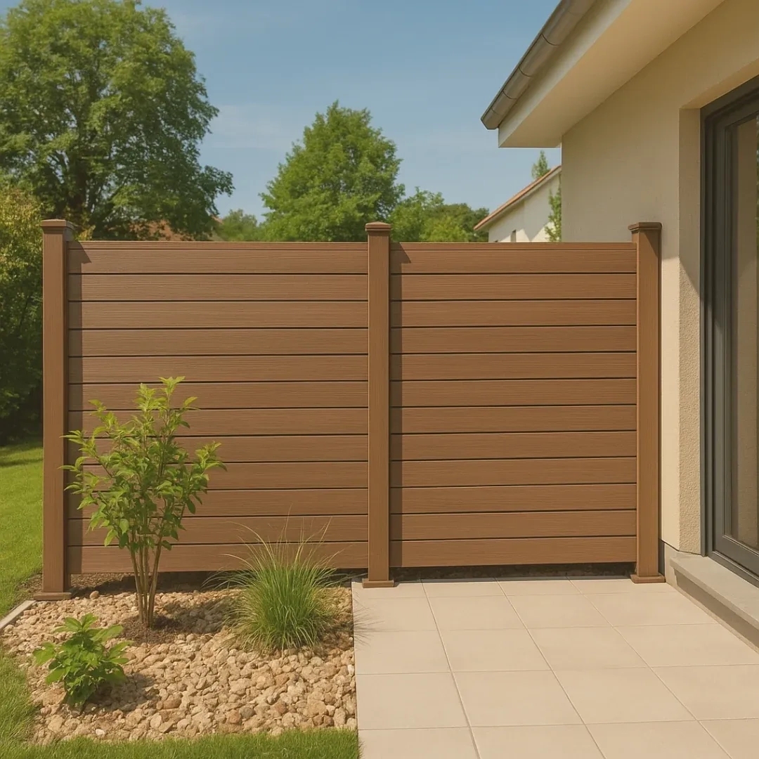 Justfence WPC Parition Fence by Justfence : Colours available: Brown