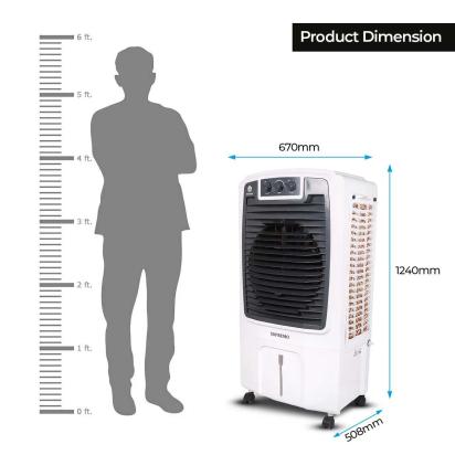 Novamax Supremo 80 L Desert Air Cooler ( Honeycomb Cooling Technology & Ice Chamber) by Novamax : Colours available: White 5 5