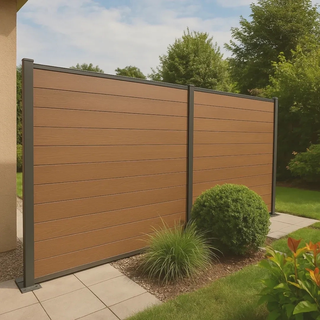 Justfence WPC Parition Fence by Justfence : Colours available: Brown 2 2