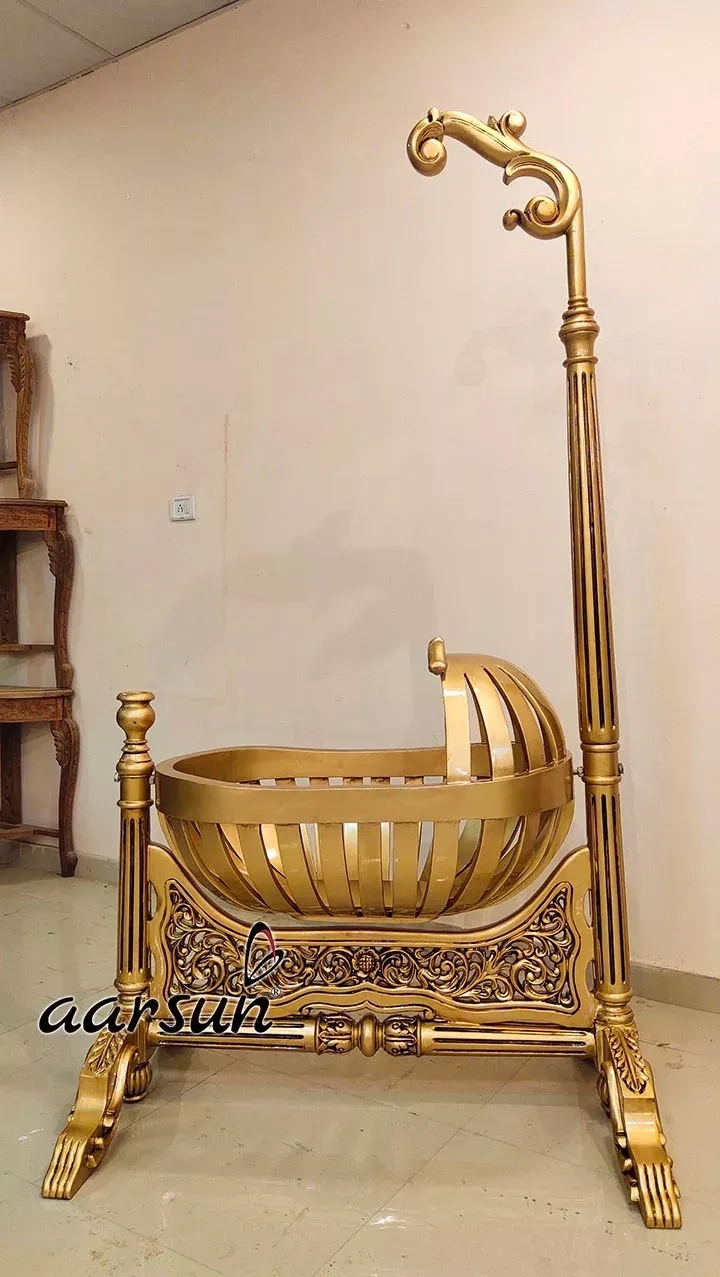 Aarsun Handcrafted Gold Finish Cradle YT-263 3