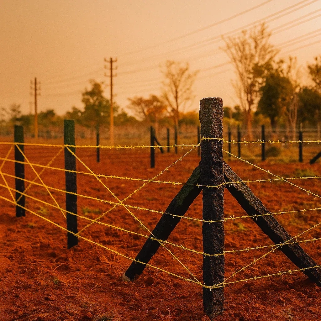 Justfence Barbed Wire Fence by Justfence : Colours available: Silver 2 2