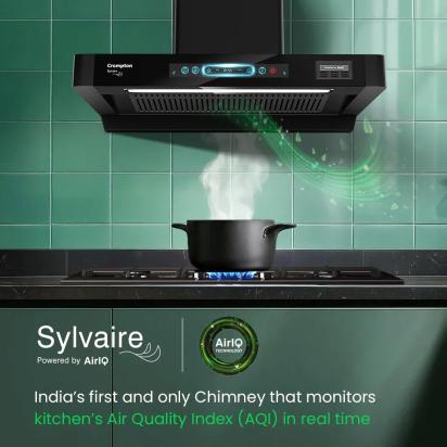 Crompton Sylvaire (Box) Chimney | Filterless 75CM by Crompton : Colours available: Black 10 1