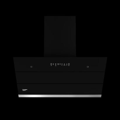 Crompton IntelliMotion Inclined 90cm Filterless Chimney by Crompton : Colours available: Black