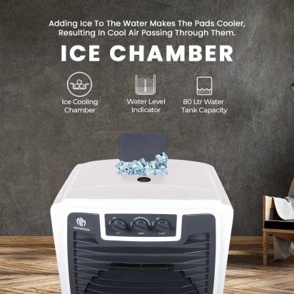 Novamax Supremo 80 L Desert Air Cooler ( Honeycomb Cooling Technology & Ice Chamber) by Novamax : Colours available: White 4 4